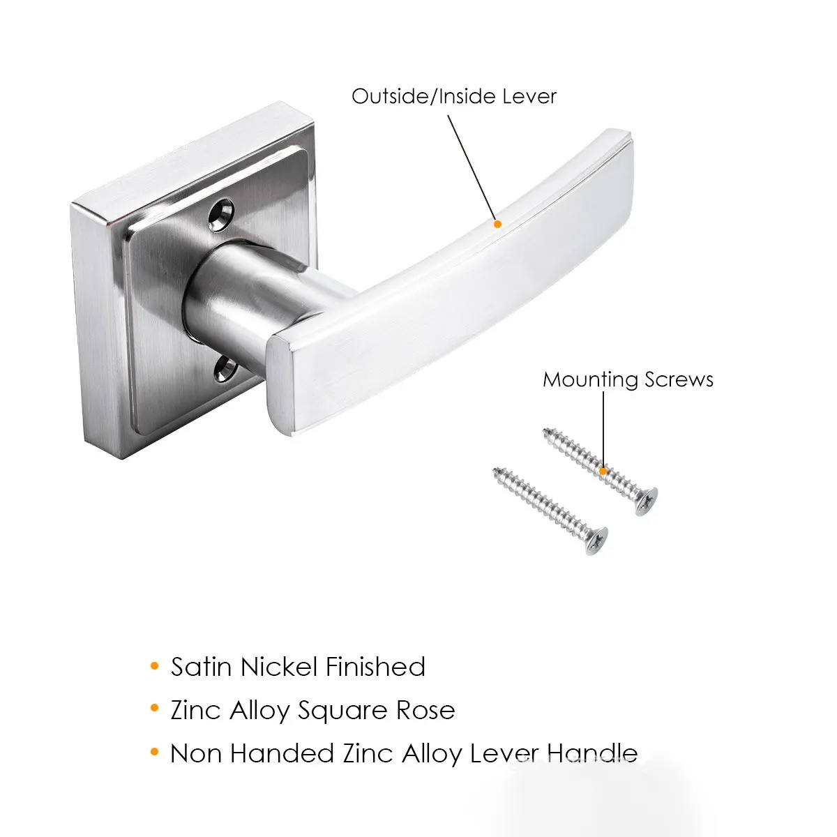 Quick Release Function Heavy Duty Leverset Privacy/bathroom/ Bedroom Function Lever Handle Door Lock