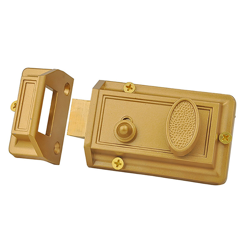 Hot Selling Safety Door Brass Key Security Gate Cylinder Safe Door Rim Lock