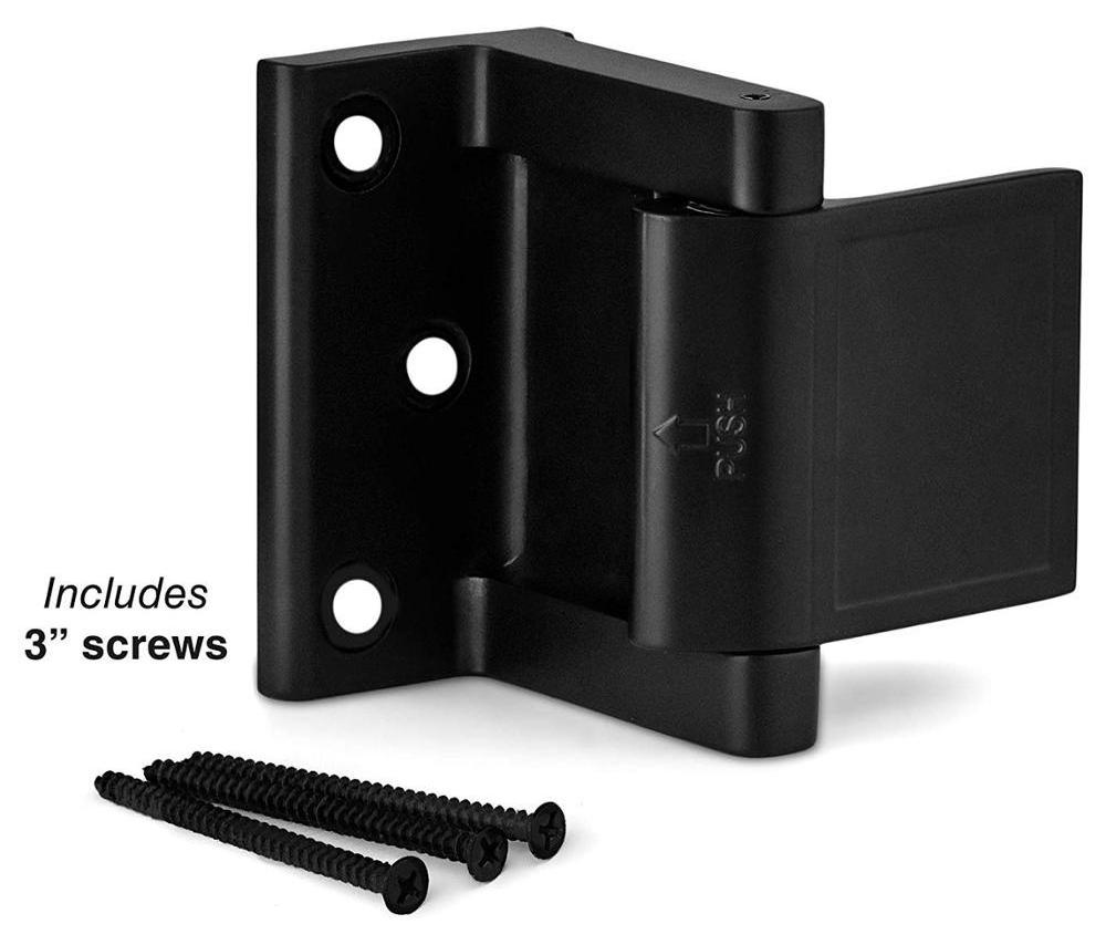 Reinforced door lock high defender security Black door latch guard security door lock Hotel reinforcement lock Child Proof