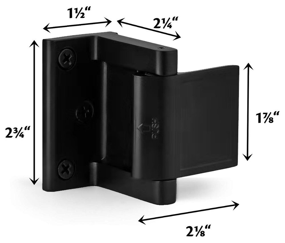 Reinforced door lock high defender security Black door latch guard security door lock Hotel reinforcement lock Child Proof