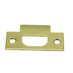 T Shape Strike Plate Single Pack with Satin Brass Finish