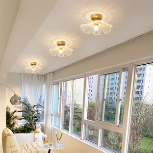 Modern luxury flower shaped simple retro corridor lights entryway chandelier decoration pendant light