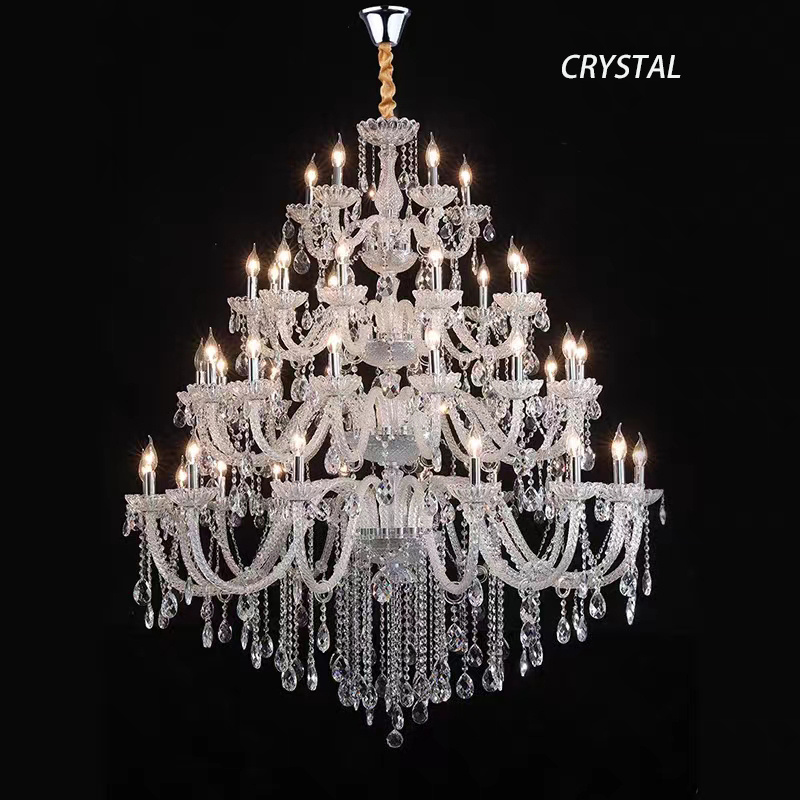 Furniture modern luxury crystal chandelier chrome pendant lamp chandelier ceiling luxury hanging lights for kitchen home