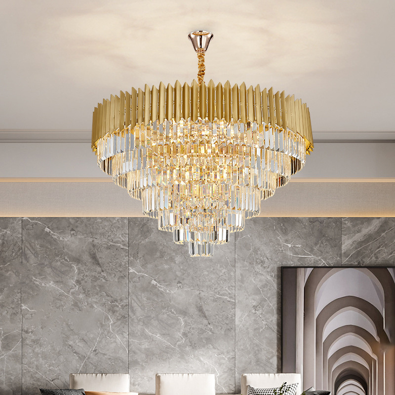 High quality crystal chandeliers lighting modern luxury chandeliers pendant lights gold wedding chandelier living room hang lamp