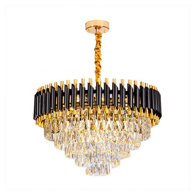 Modern black and gold pendant light luxury gold chandelier led  ceiling light golden chandelier lamp for living room bedroom bar