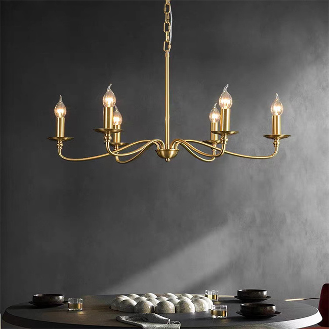 Europe Style Modern Simple 6 Heads Island Kitchen Dining Room Light Fixtures Indoor Chandelier Pendant light