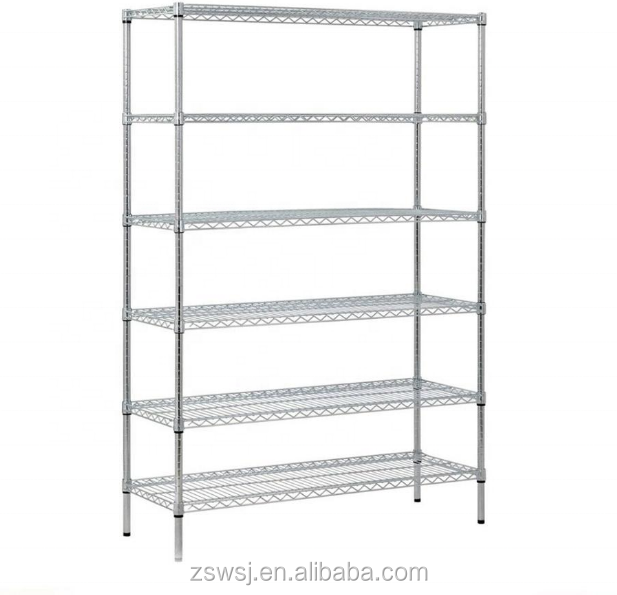 Restaurant Kitchen organizer wire basket home storage Black Mobile Metal wire shelf display racks W-5400b7