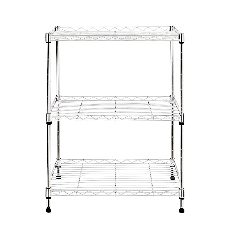 3 tier kitchen wire mesh storage shelf wire rack household chrome wire shelf