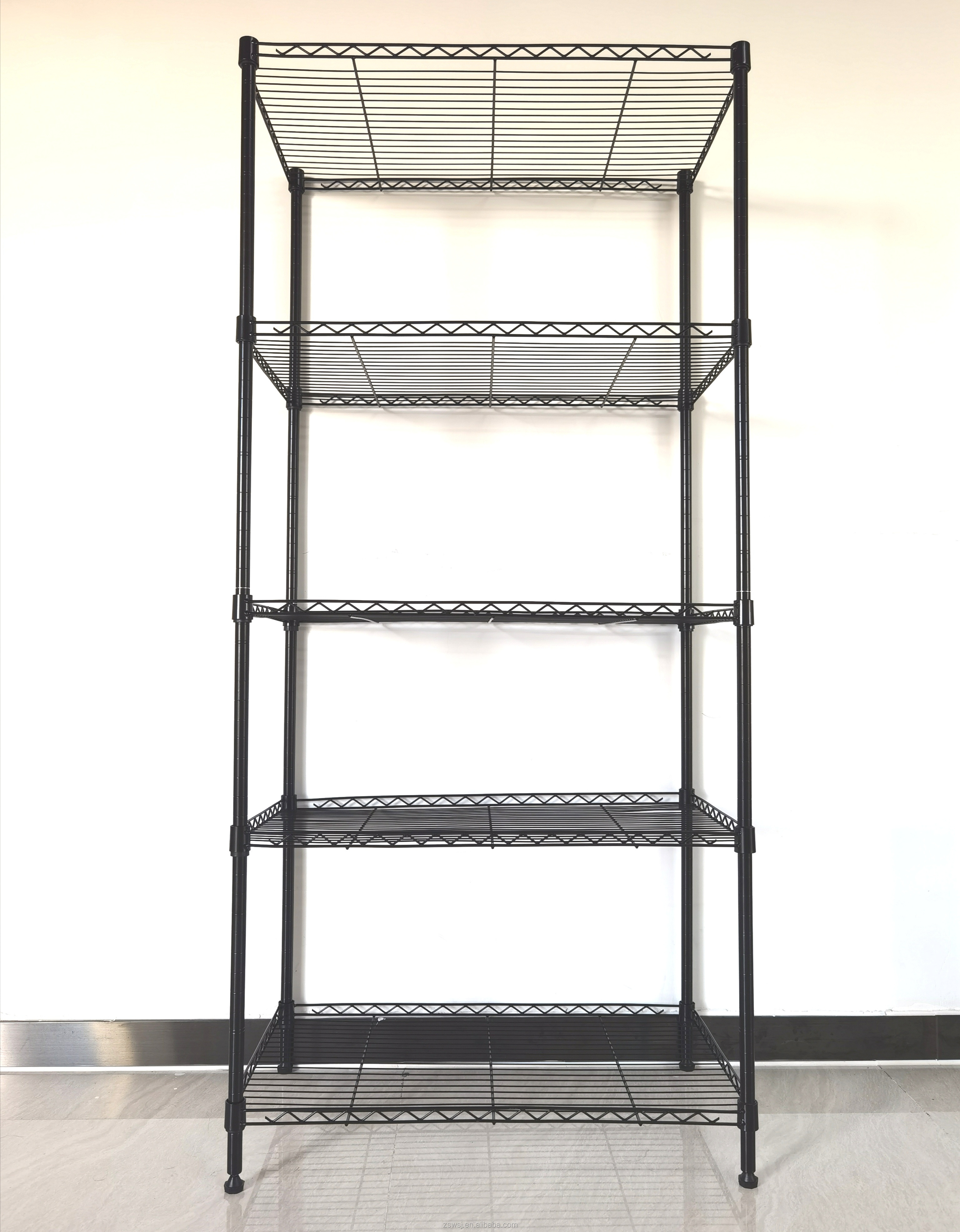 Professional 5 Tiers NSF High Quality Cheap Epoxy Plated iron wire mesh kitchen rack storage+holders racks Storage Rack