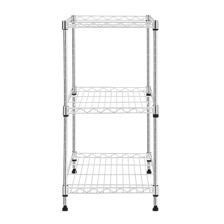 3 tier kitchen wire mesh storage shelf wire rack household chrome wire shelf