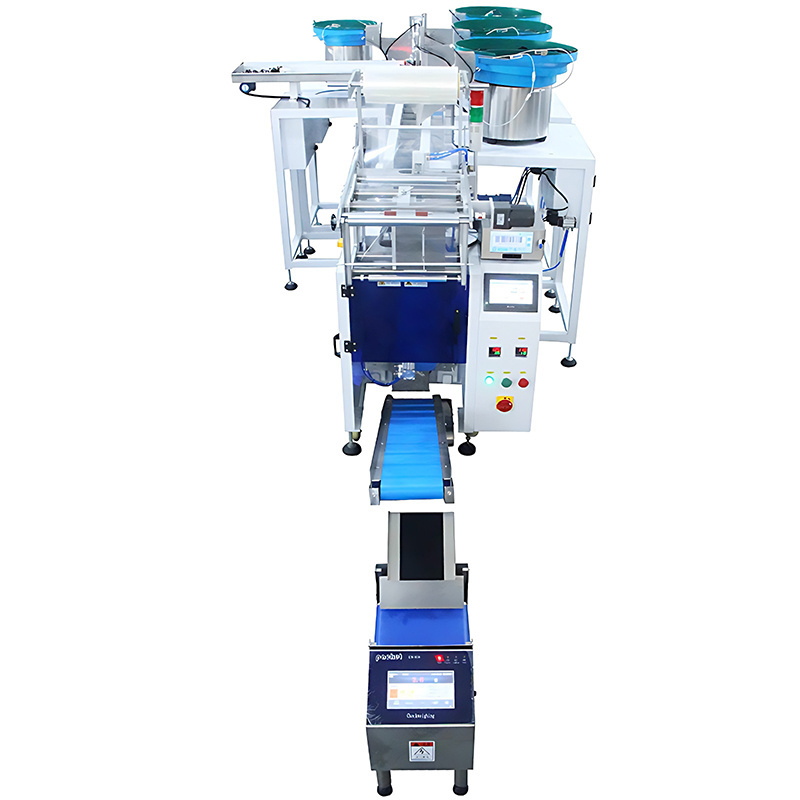 Multipurpose Automatic Screw Pouch Packing Machine Four Bowls Bag Counting Filling Sealing Hardware Packaging Machine