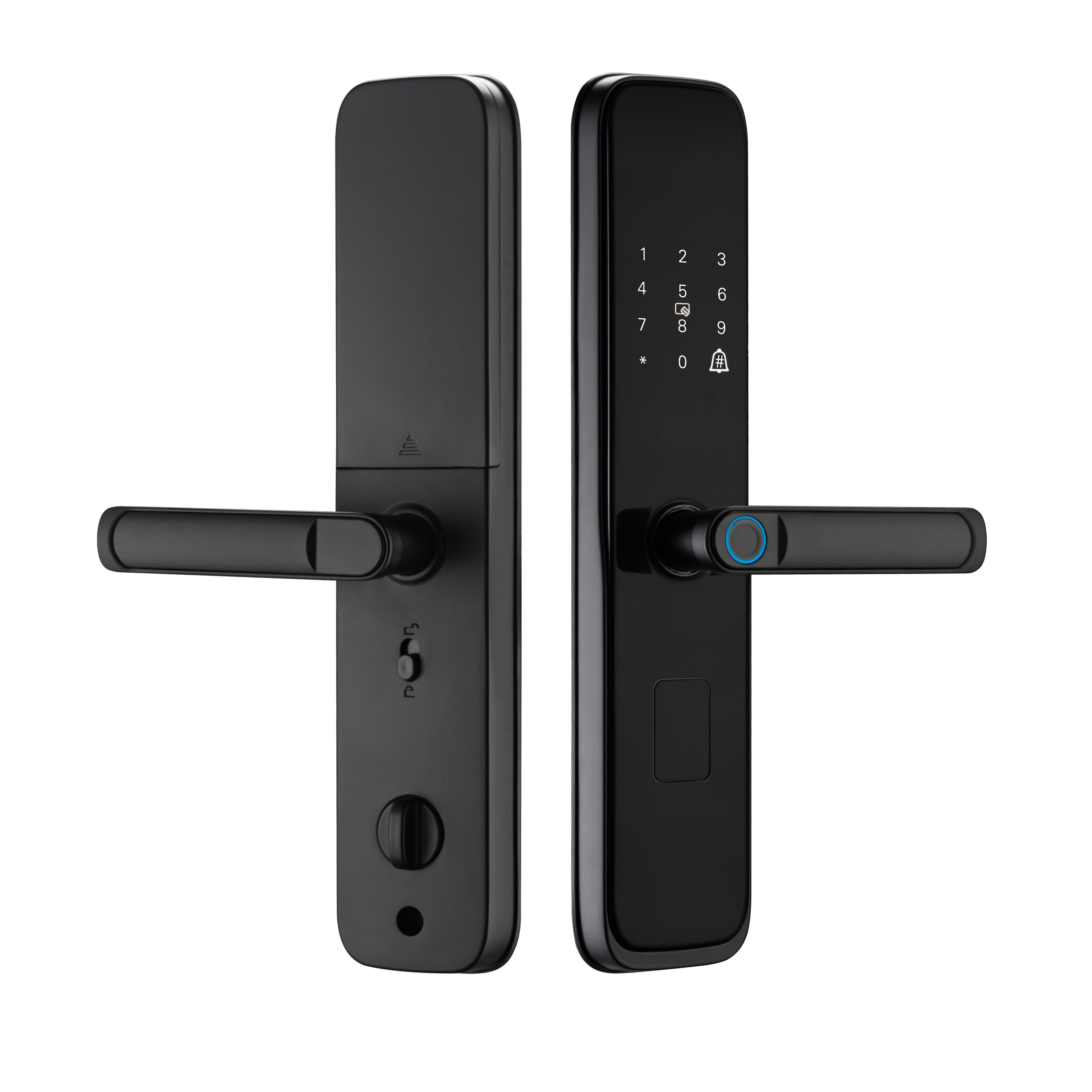 Intelligent lock for entry door P8 PLUS matte black