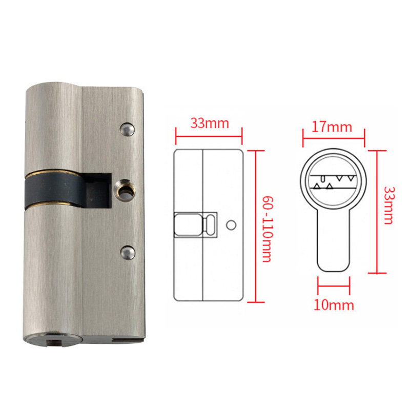 Factory price double open security anti drill security door lock cylinder with key