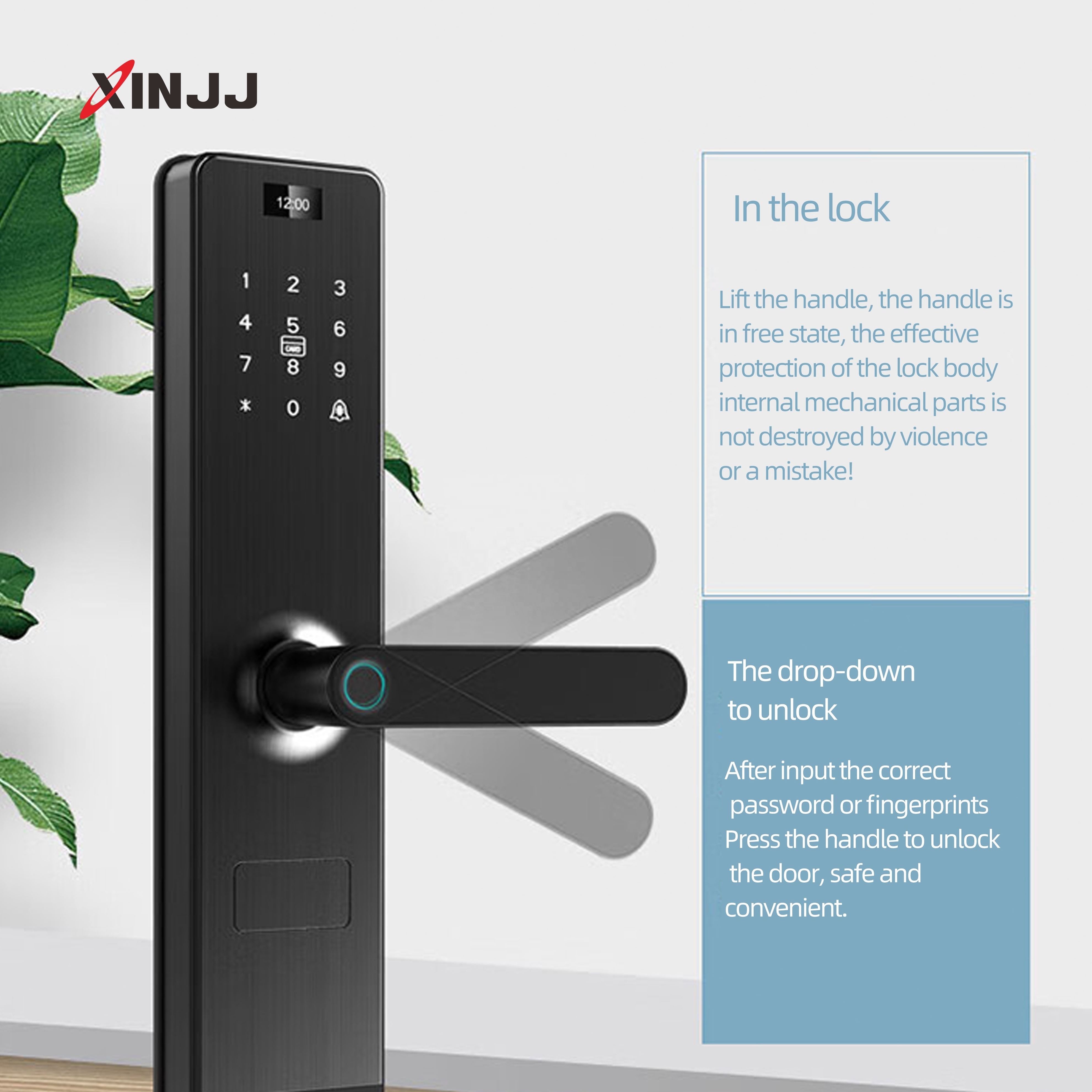 Intelligent anti-theft visual cat eye fingerprint lock password lock X1