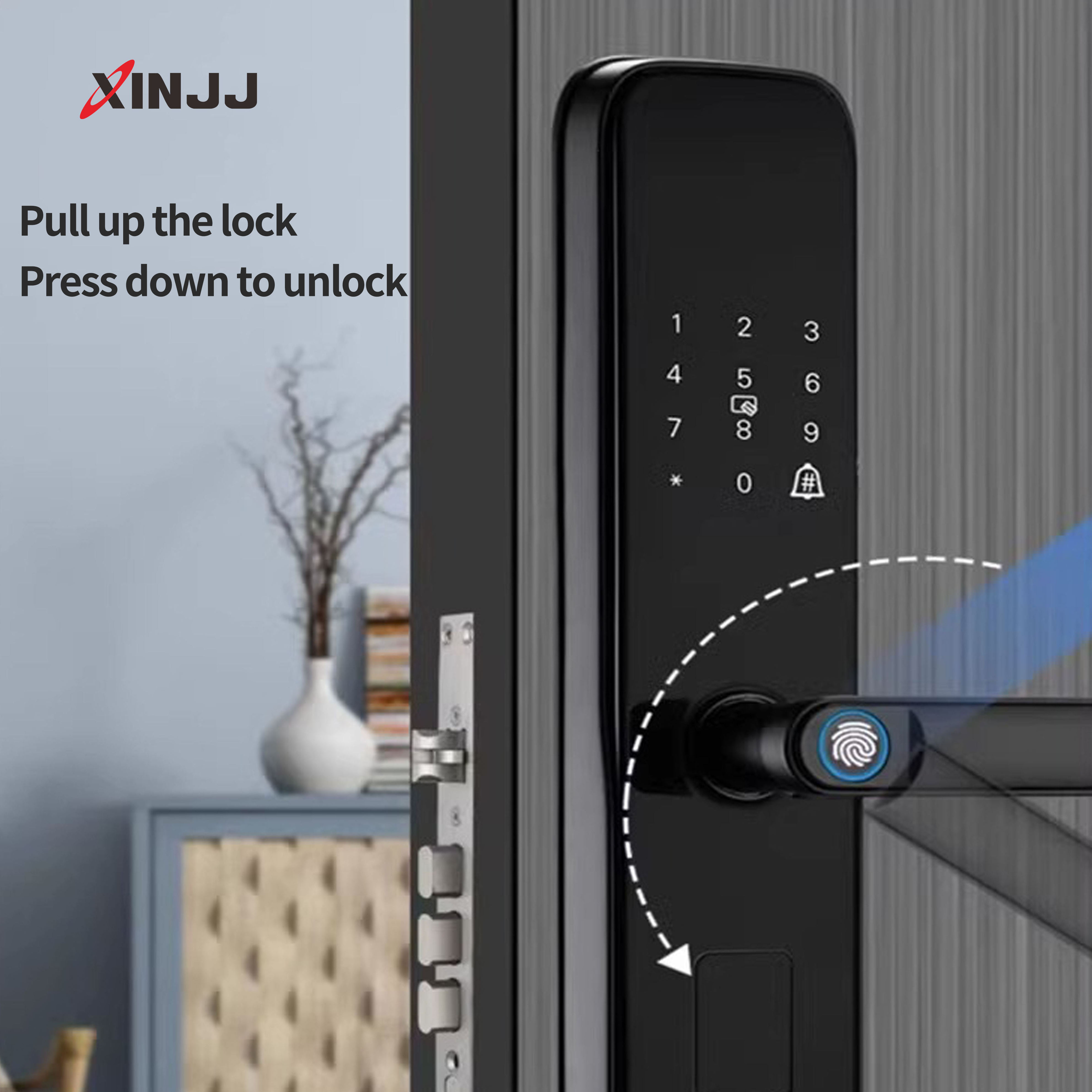 Hd large screen intercom cat eye smart lock P8 Plus gem black