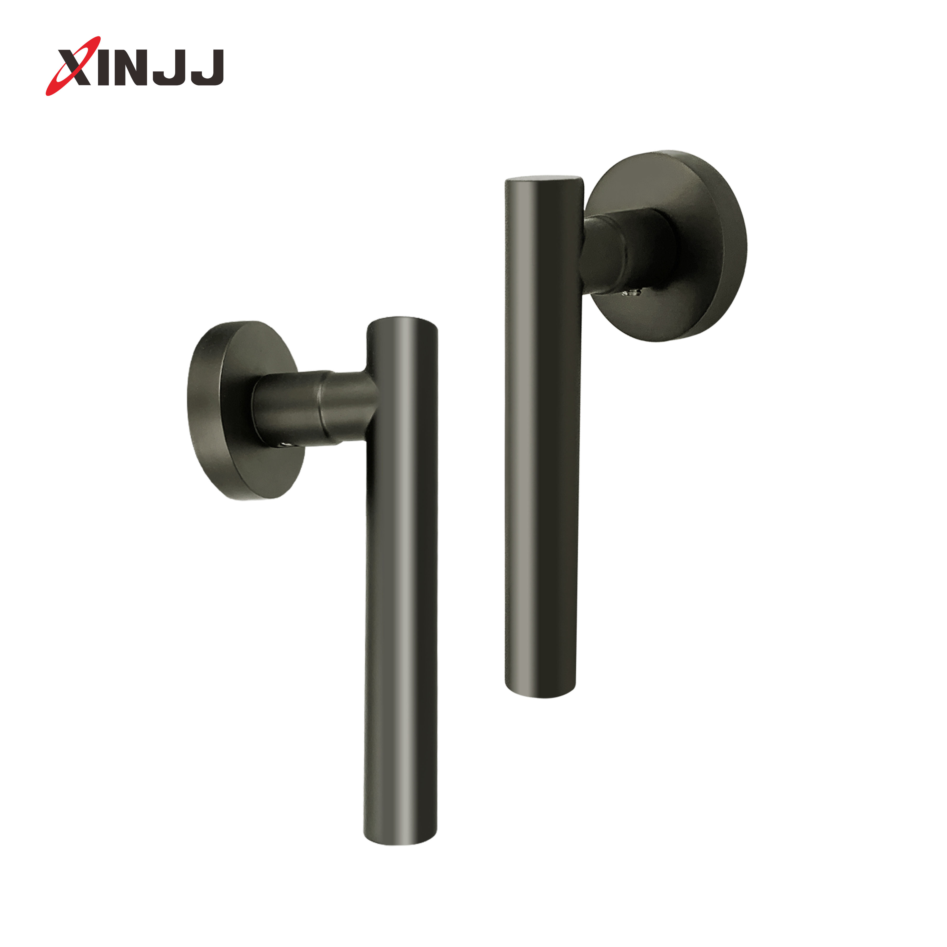 Black stainless steel split lock with handle for interior door