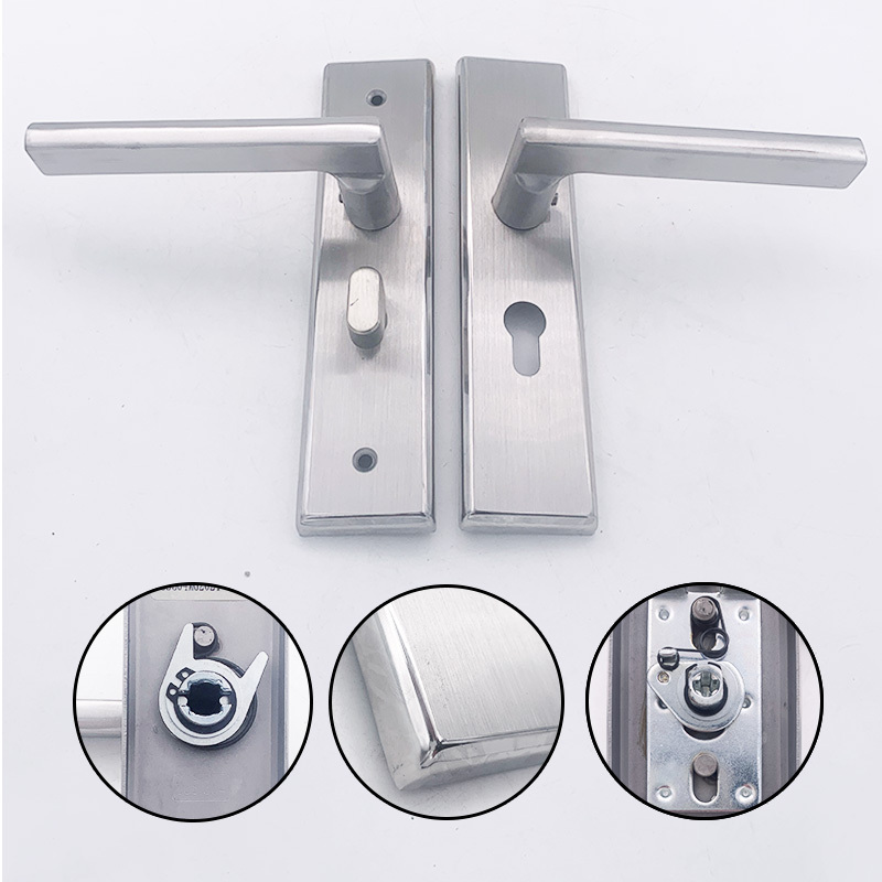 Factory direct sales stainless steel plate lock main interior door locks and handles Panel lock