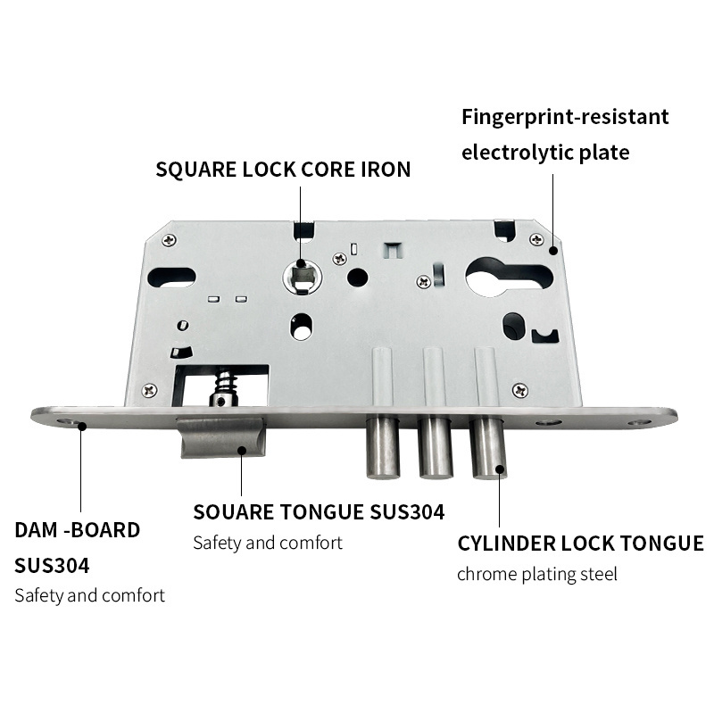 K5572 cylindrical lock body top quality multipoint european mortise safe lock body