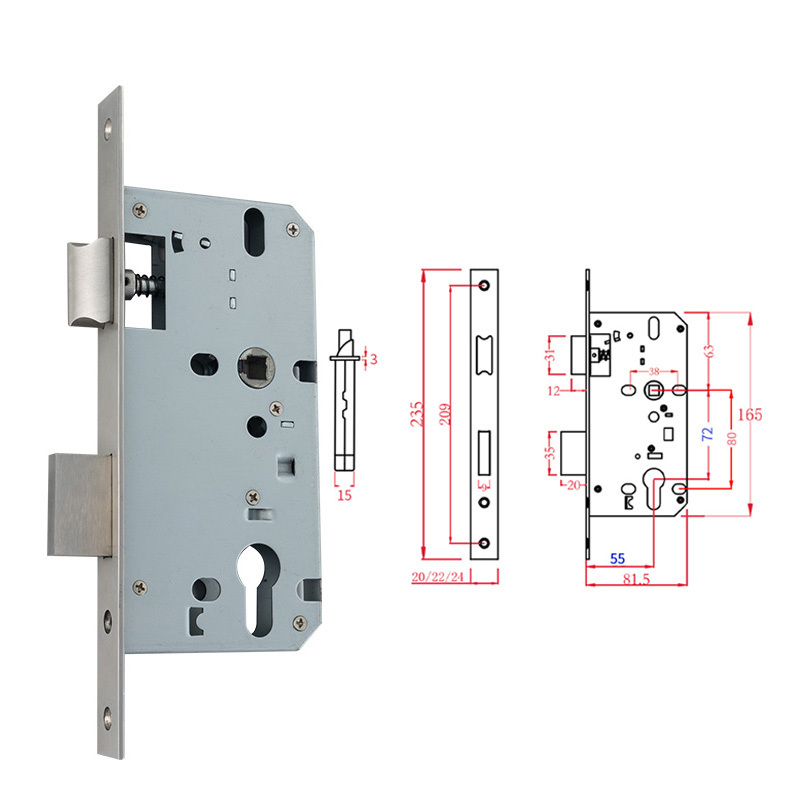 Hot sale american european standard lock body multi door lock cylinders parts