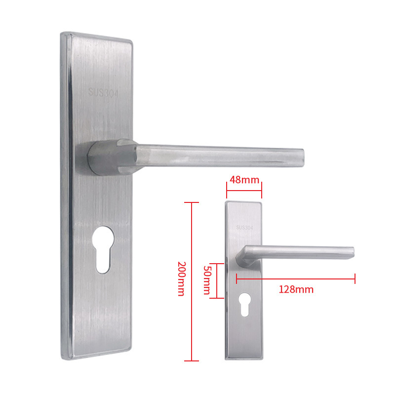 Factory direct sales stainless steel plate lock main interior door locks and handles Panel lock