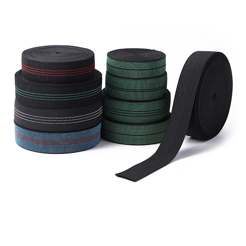 Factory Latex Stretch Webbing Nylon Elastic Rubber Tape for Sofa Upholstery Furniture Repair for Belt Use elastic webbing sofa