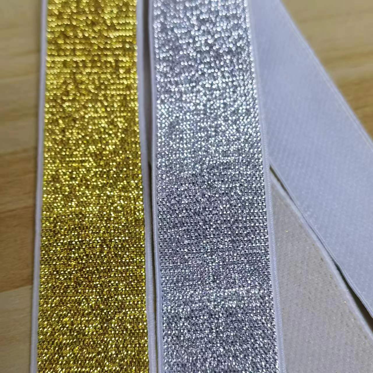 Glitter Gold Elastic Bands Rubber Band Waist Band Elastic Cord