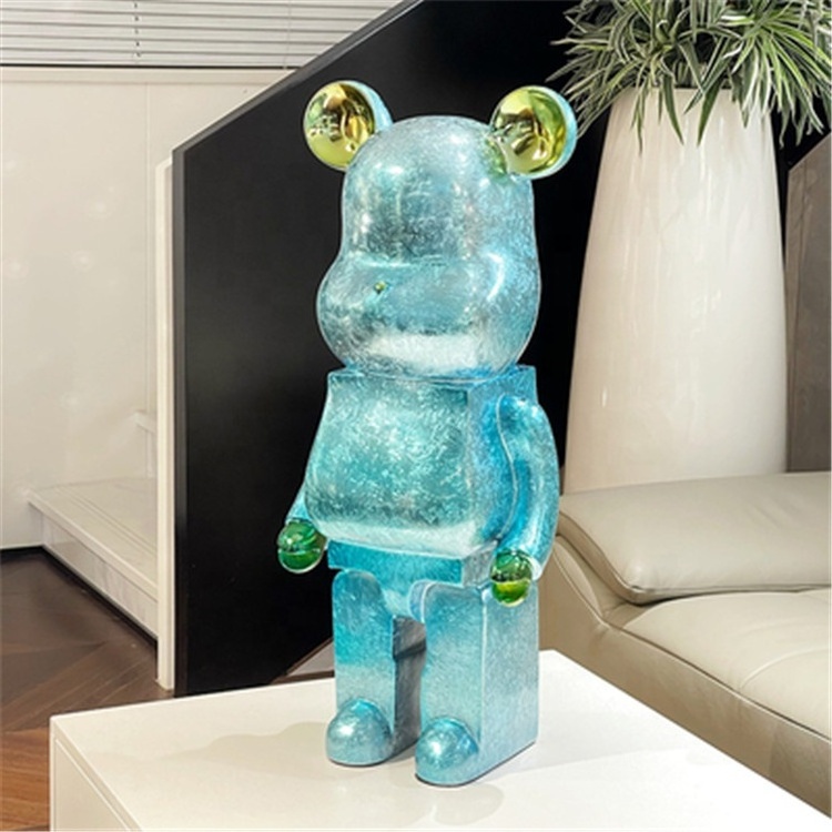 New Design Frost Flowers Violent Bear Bricks Models Toys Resin Cartoon Decoration Crafts BearBrick 1000 Toy Ornament