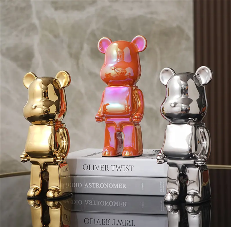 Electroplate Bear Brick Model Doll Action Statue Toy Factory Supply Top Quality Bearbrick 1000 Statue