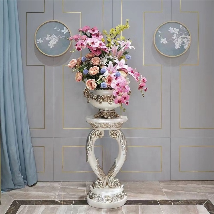 Modern luxury home living room decoration flower vase Roman column pillar vases pots and column for home decor