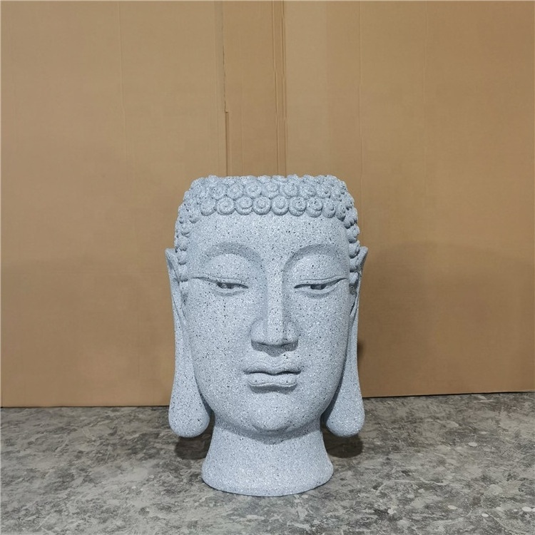 Southeast style Buddha head planter vase and pot with pillar for garden decoration