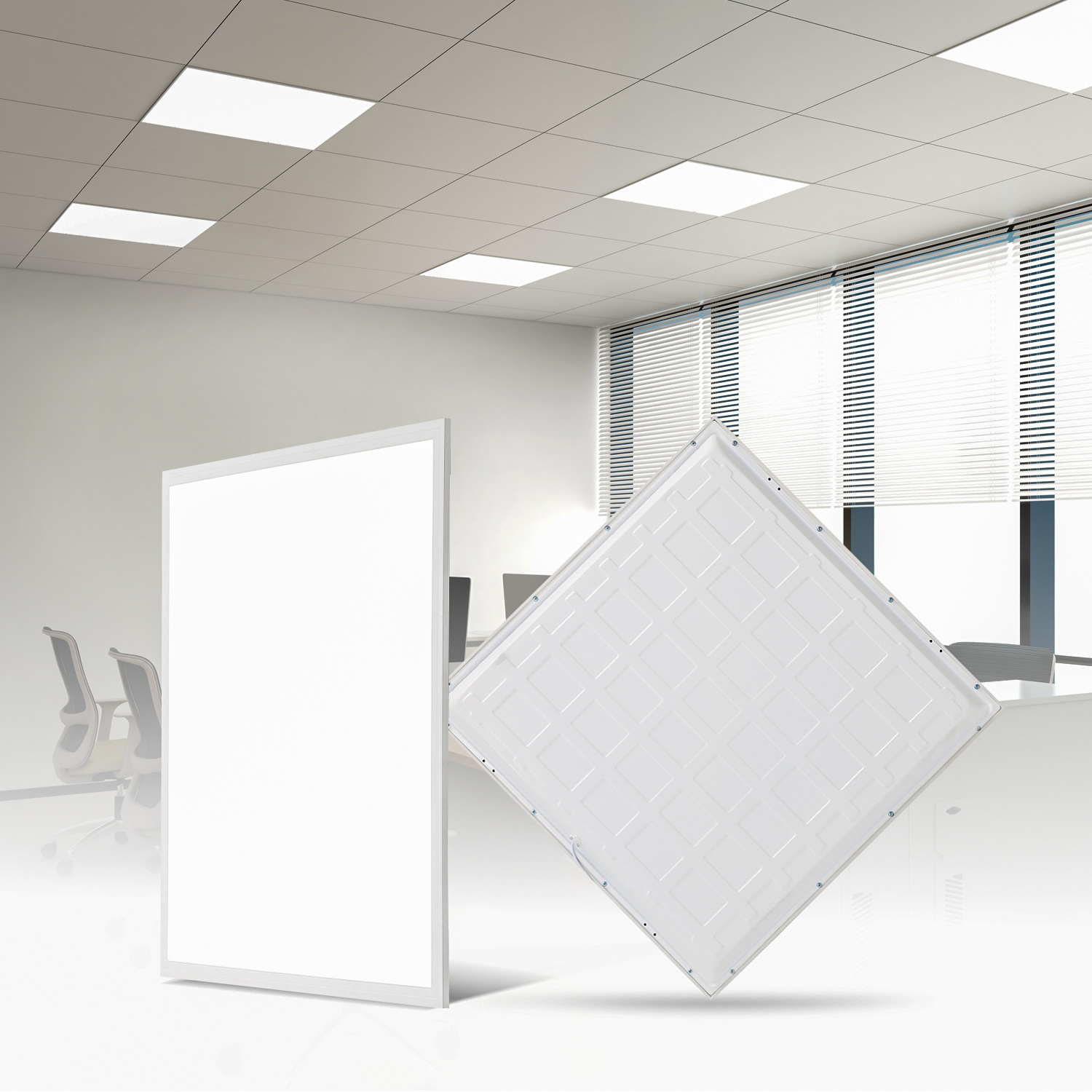 Led light integrated ceiling 60 x 60cm aluminum  40W Recessed Mount Aluminium Led Panel Light 2x2 fixture with 20mm height