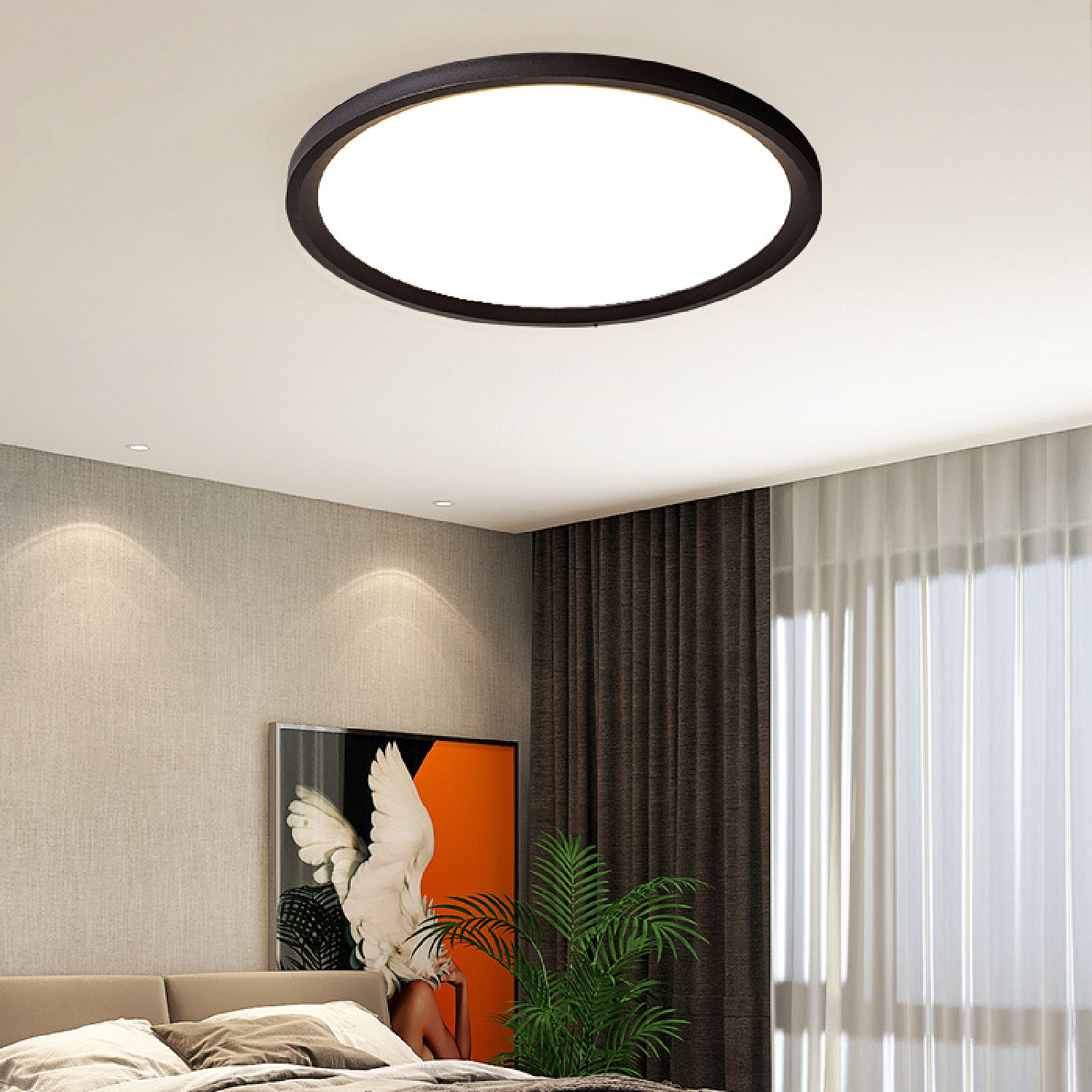 round ultra thin slim led ceiling panel light CE certification contemporary ceiling light fixture led circle light for bedroom