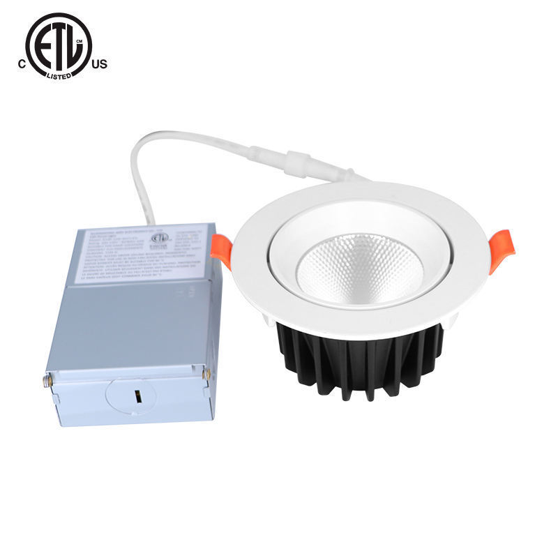 12w downlight 960 lumen 5000k  cri>90 single color with etl led downlight recessed installation