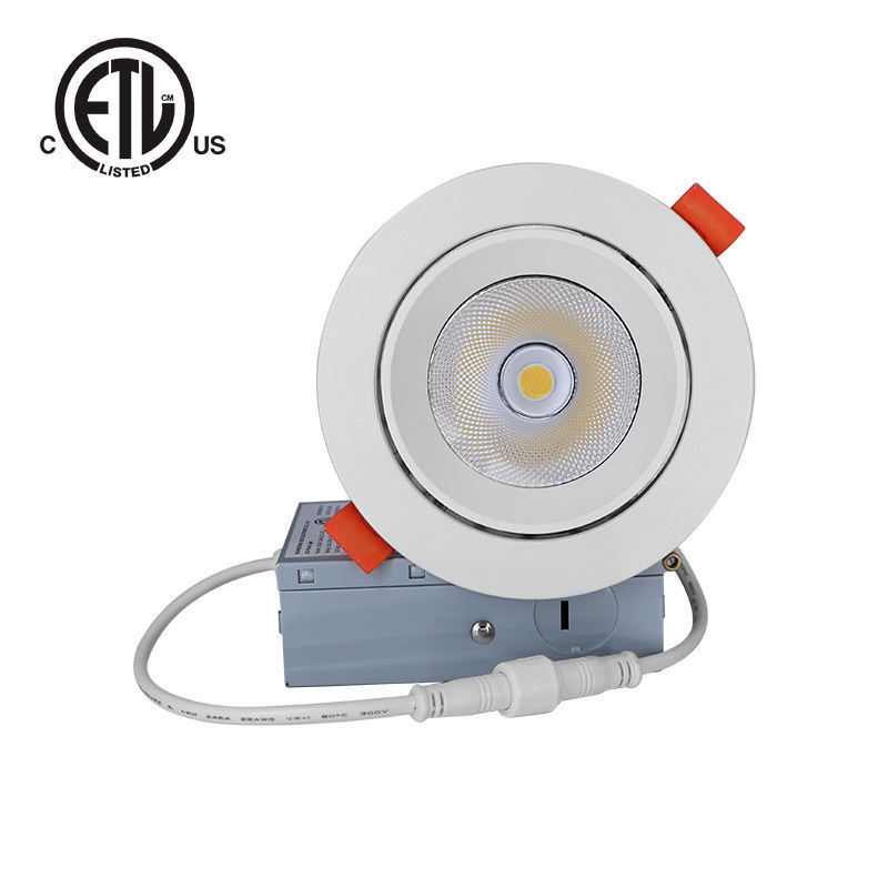 12w downlight 960 lumen 5000k  cri>90 single color with etl led downlight recessed installation