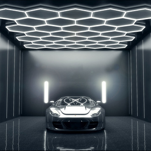 HEX LIGHT Car washing station lights batten detailing hexagon  ceiling lamp portable led lighting  work  for garage