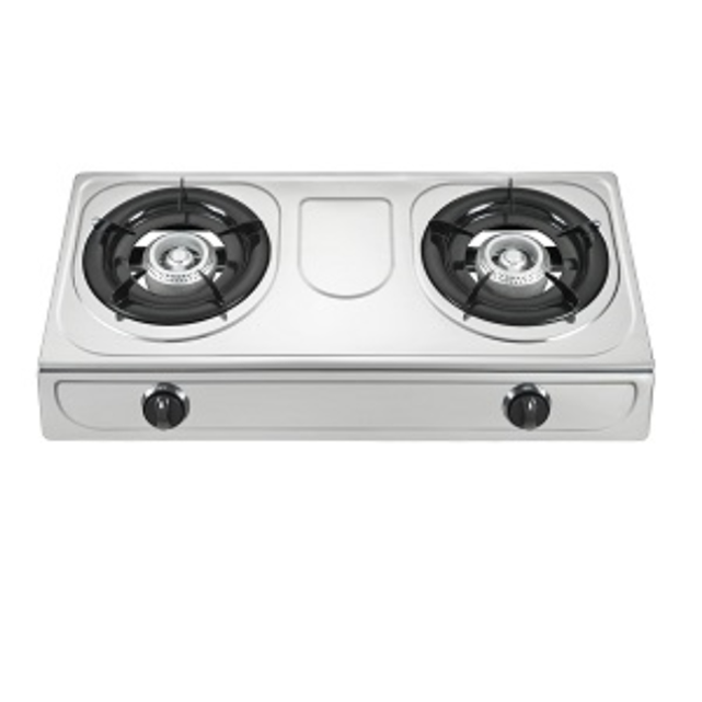 Stainless Steel Table Gas Stove 2 Burner Gas Cooker