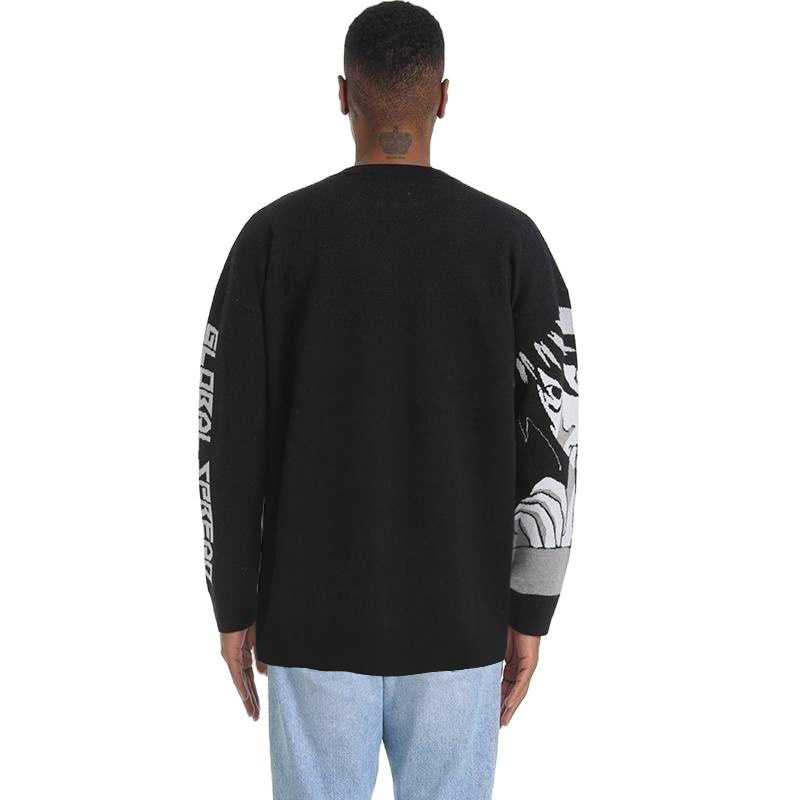 Custom LOGO OEM & ODM men sweater pullover Jacquard Pattern knitwear winter crewneck knitted cotton designer custom knit sweater