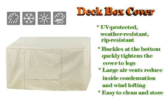 Outdoor Waterproof Dustproof Patio oxford Rectangle furniture cover  Gas Fire Table Deck Box Cover