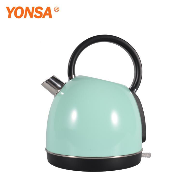 European 1.7L Vintage Appliance Portable Stainless Steel Electric Kettle With Thermometer