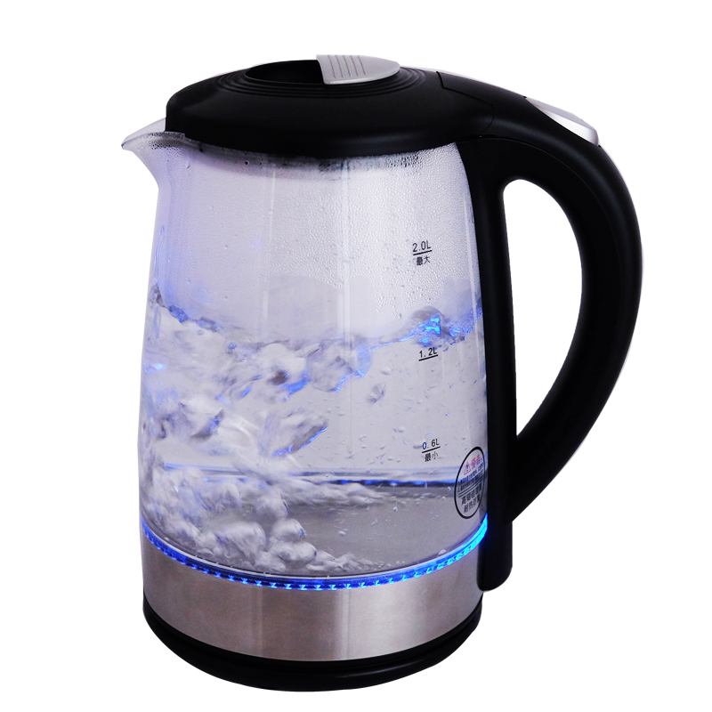 Free Sample Factory Customized 1.8L Stainless Steel Glass Water Tea Electric Kettle