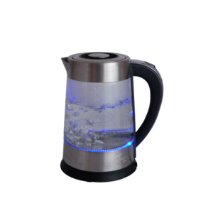 Clear 1.8L 1.7L Tea Water Colorful Blue Red 2 LED Light Illumination Glass Iridescent Electric Kettle