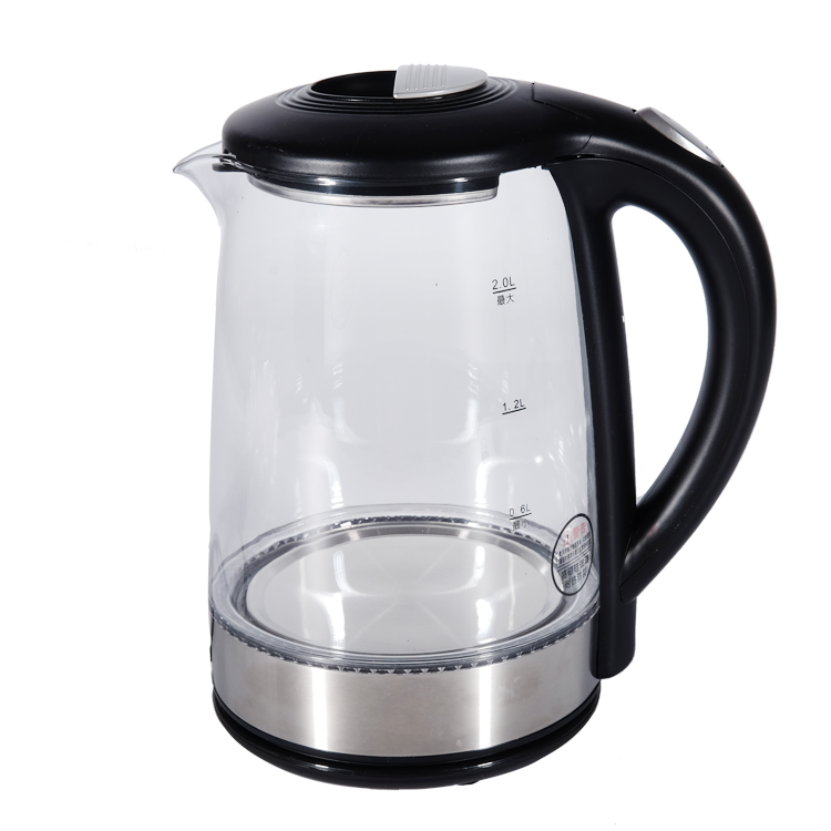 Free Sample Factory Customized 1.8L Stainless Steel Glass Water Tea Electric Kettle