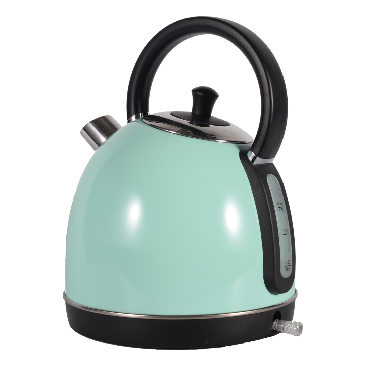 European 1.7L Vintage Appliance Portable Stainless Steel Electric Kettle With Thermometer