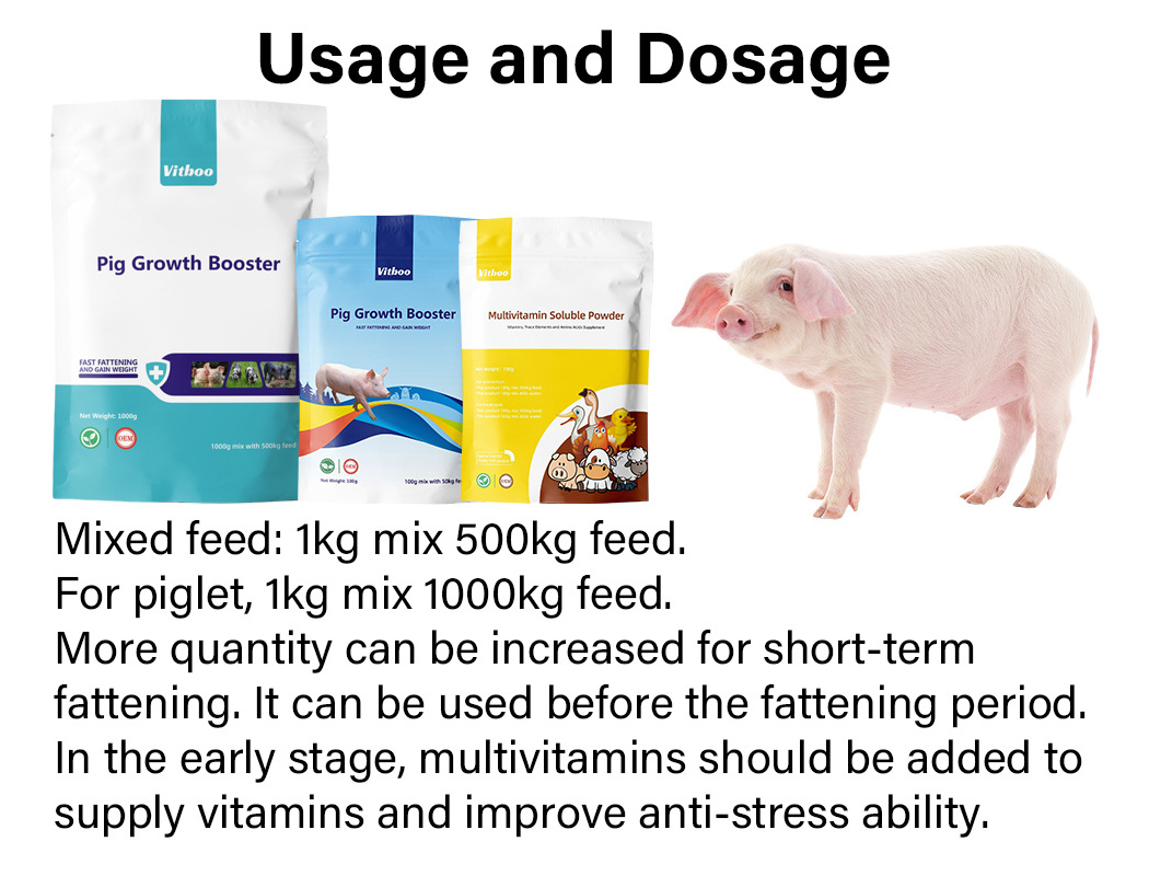 pig food swine feed additive pig growth booster pig vitamins & trace elements pork boost feed, promote growth feed additives OEM