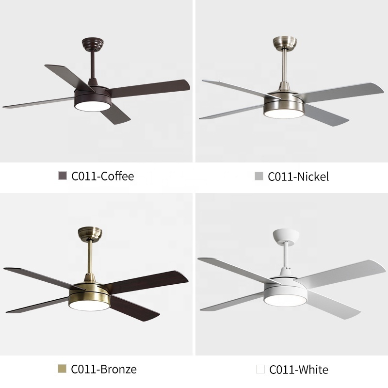 C011 DC 52 inch ceiling fan with light kit  with remote control 52 inch ceiling fan with light kit