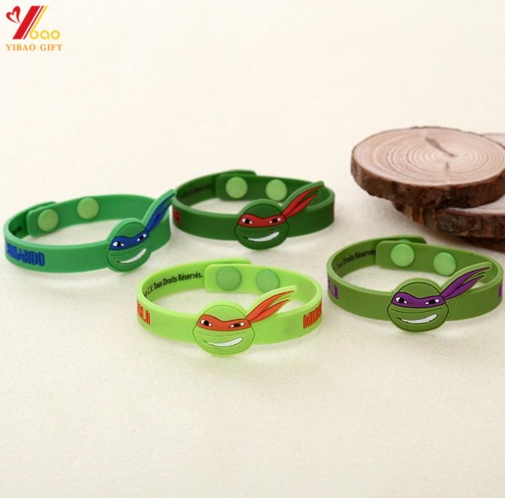 Custom Anime characters Silicone wristband Comfortable and soft silicone wrist strap suitable for children