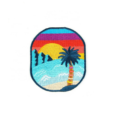 Custom Fabric Embroidered Patch Badges Sew Iron On Embroidery Patches Clothing Woven Patch