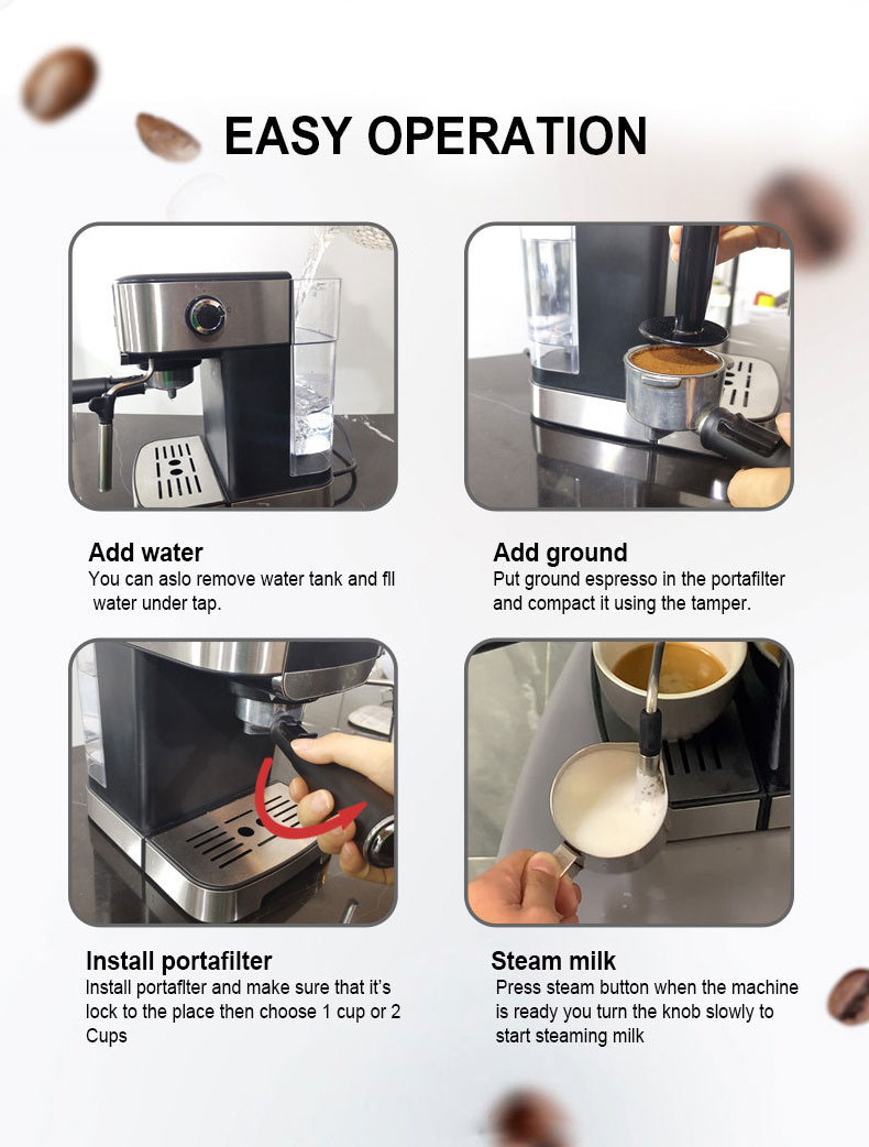 Household automatic coffee machine Wholesale of automatic small household appliances  coffee machines Electric home espresso