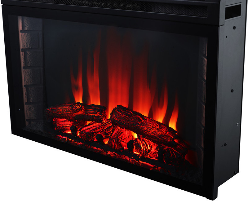 240V Electric Decorative Mini Curved Wall Mounted Fireplace Heater with Fire for Hotel Use