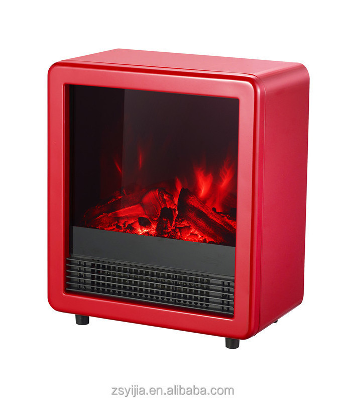 Yika 120V Mini Cute Electric Wood Pellet Freestanding Fireplace for Household and Hotel Use